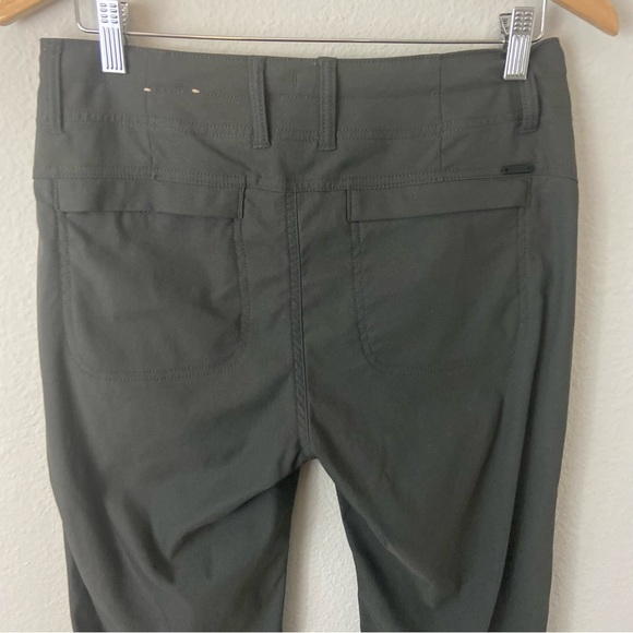 PrAna Alana Nylon Pants Charcoal Grey Sz 10 Outdoor Hiking Roll Up Leg Sporty - Picture 12 of 15